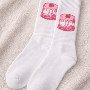 Strawberry Drip Crew Socks